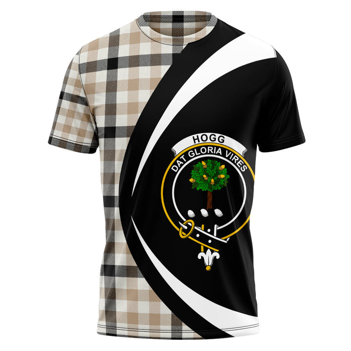 Hogg Weathered Clan Badge Tartan T-Shirt Circle Style Personalized