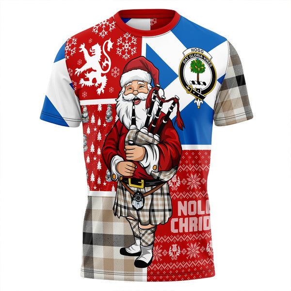 Hogg Weathered Clan Badge Tartan T-Shirt Scotland Christmas Santa