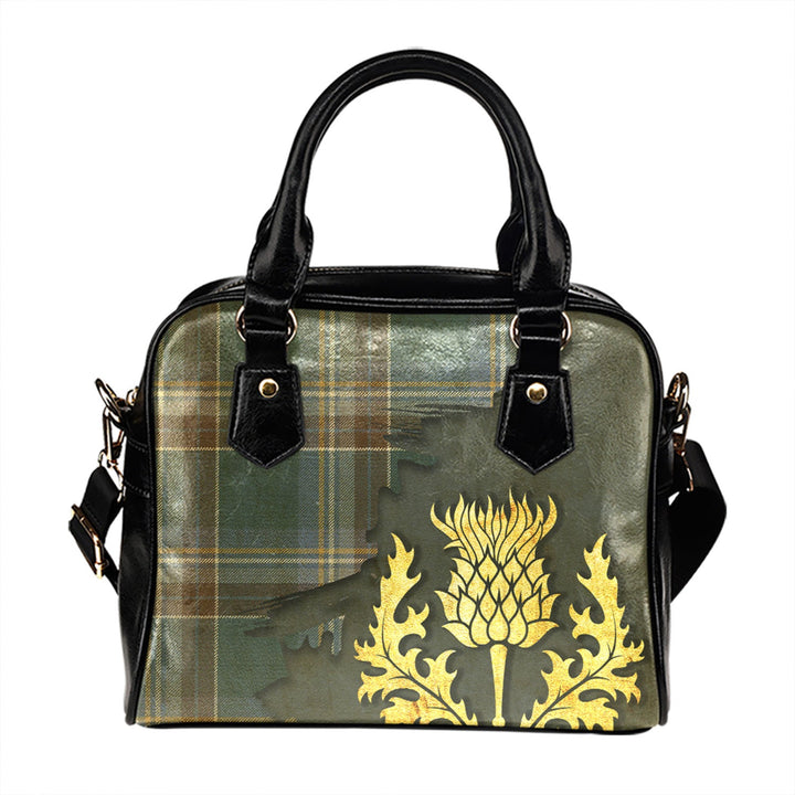 Holyrood Weathered Tartan Shoulder Handbag Thistle Oldest Style