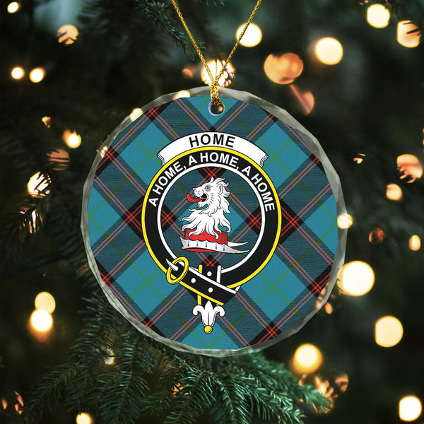Home Ancient Clan Badge Tartan Glass Ornament