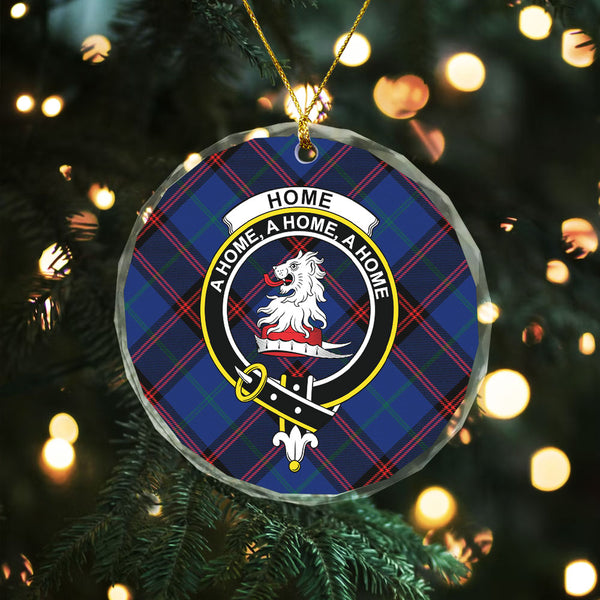 Home Modern Clan Badge Tartan Glass Ornament