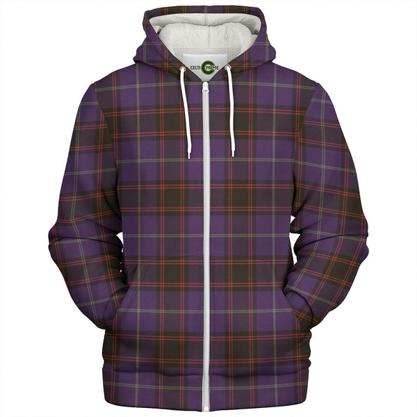 Home Weathered Tartan Sherpa Hoodie