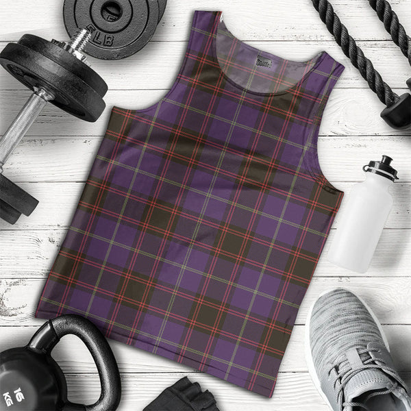 Home Weathered Clan Badge Tartan Men Tank Top