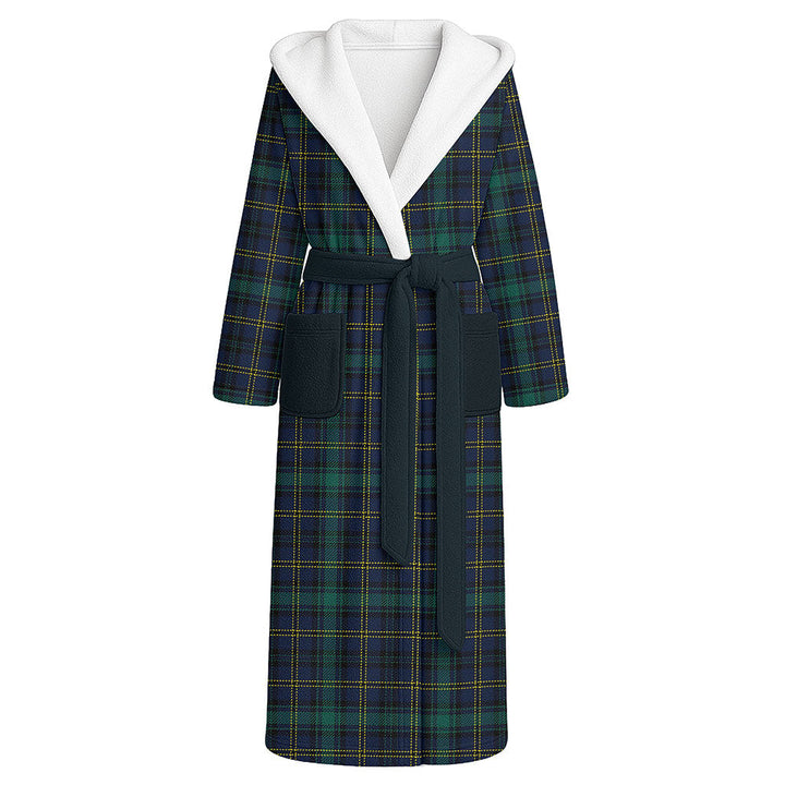 Hope Vere Modern Clan Badge Tartan Flannel Hooded Bathrobe