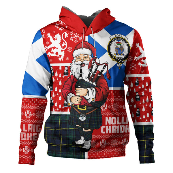 Hope Vere Modern Clan Badge Tartan Hoodie Scotland Christmas Santa