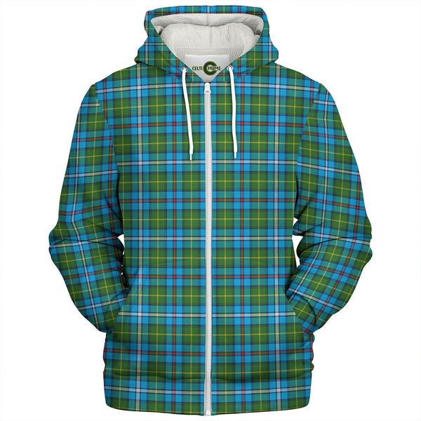 Hosey Modern Tartan Sherpa Hoodie