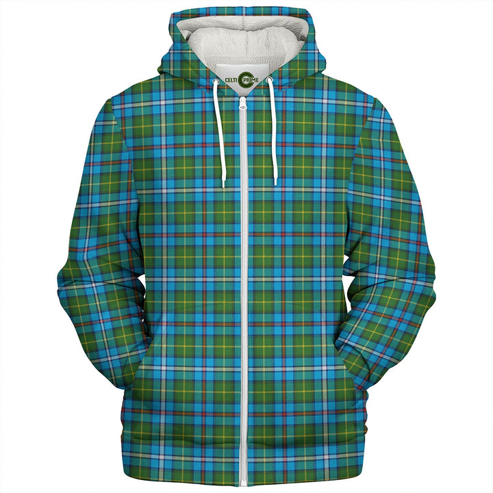 Hosey Modern Tartan Sherpa Hoodie