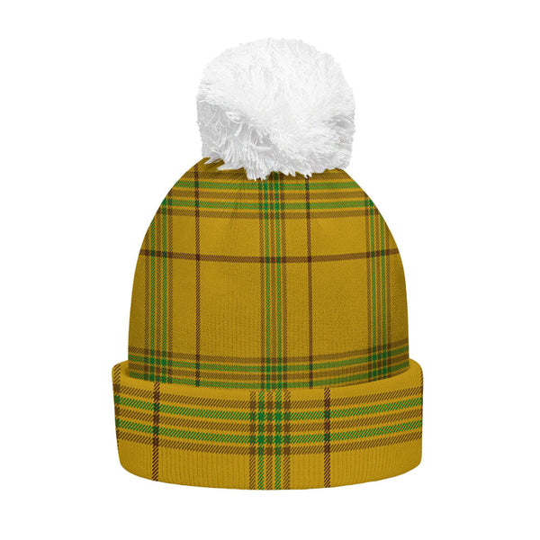 Houston Clan Badge Tartan Bobble Beanie Hat