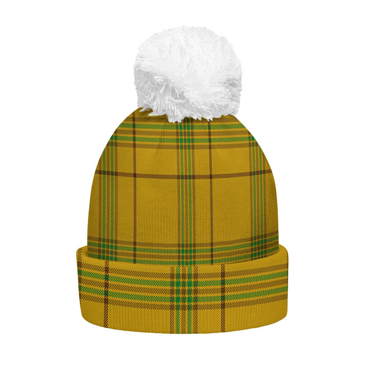 Houston Clan Badge Tartan Bobble Beanie Hat