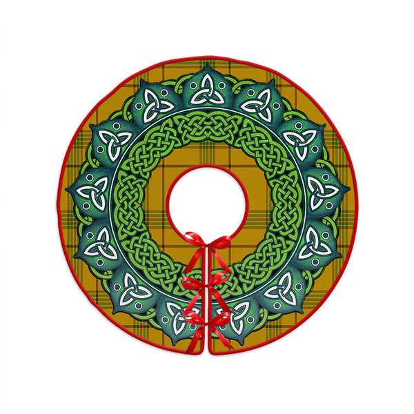 Houston Clan Badge Tartan Christmas Tree Skirt Heritage Holiday Decor