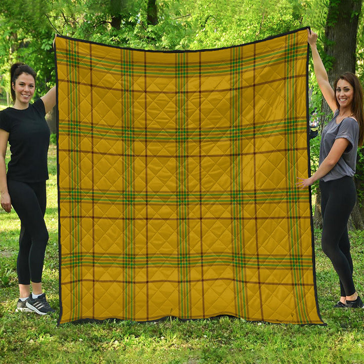 Houston Clan Badge Tartan Premium Quilt
