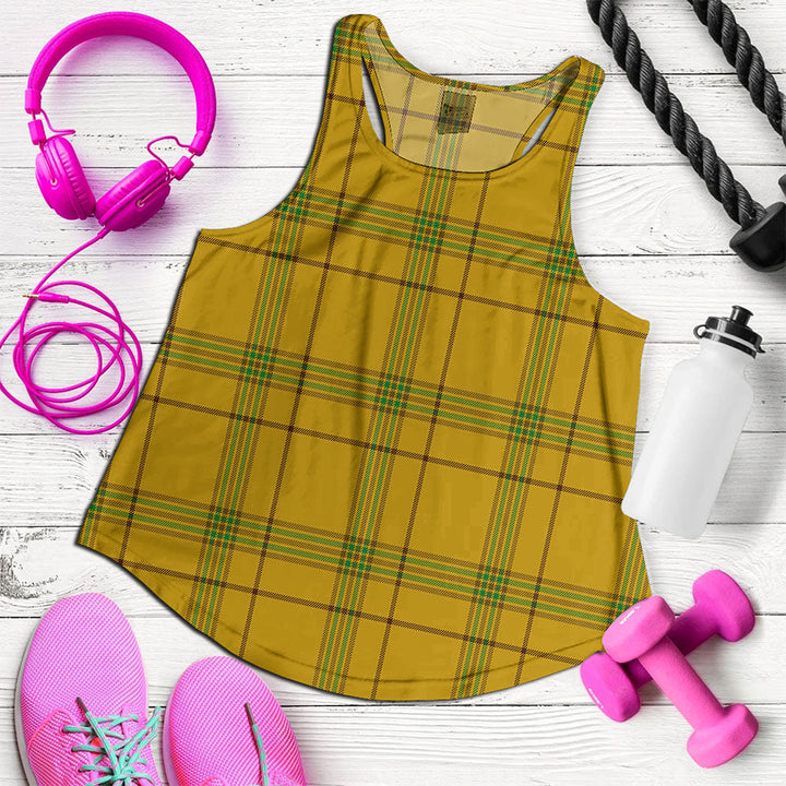 Houston Clan Badge Tartan Women Racerback Tank Top