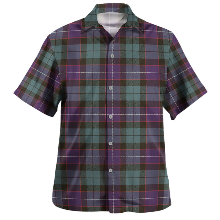 Hunter Weathered Clan Badge Tartan Hawaiian Shirt
