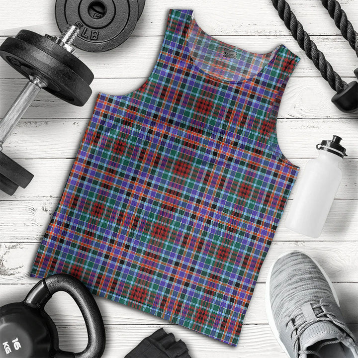 Huntly Modern Clan Badge Tartan Men Tank Top