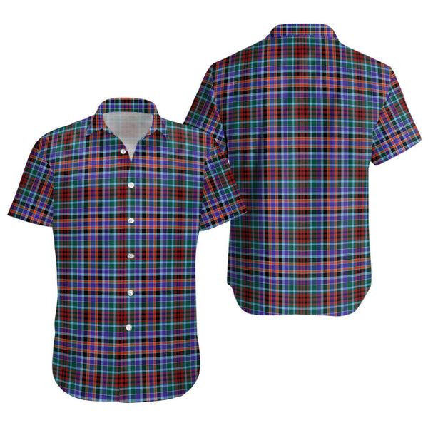 Huntly Modern Clan Badge Tartan Short Sleeve Shirt