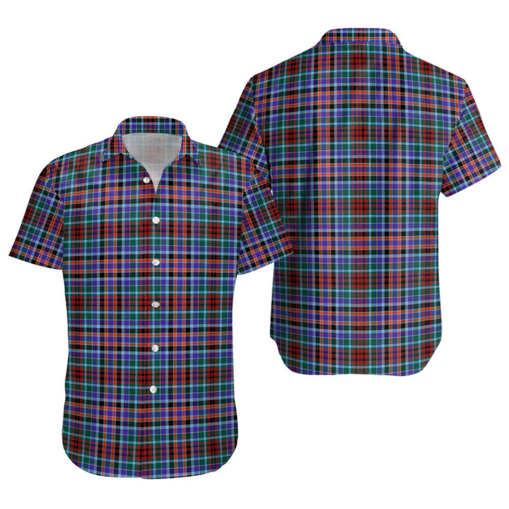 Huntly Modern Clan Badge Tartan Short Sleeve Shirt