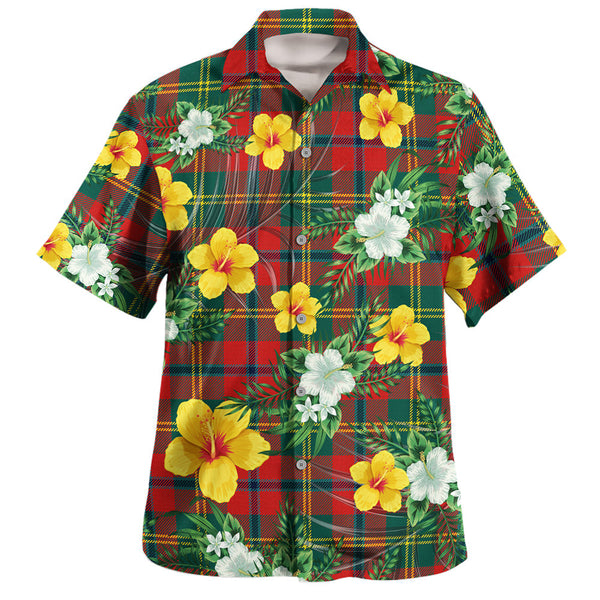 Hutcheson Modern Clan Badge Tartan Hawaiian Shirt Summer Vibes Style
