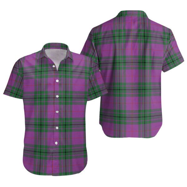 Hutton Ancient Clan Badge Tartan Short Sleeve Shirt