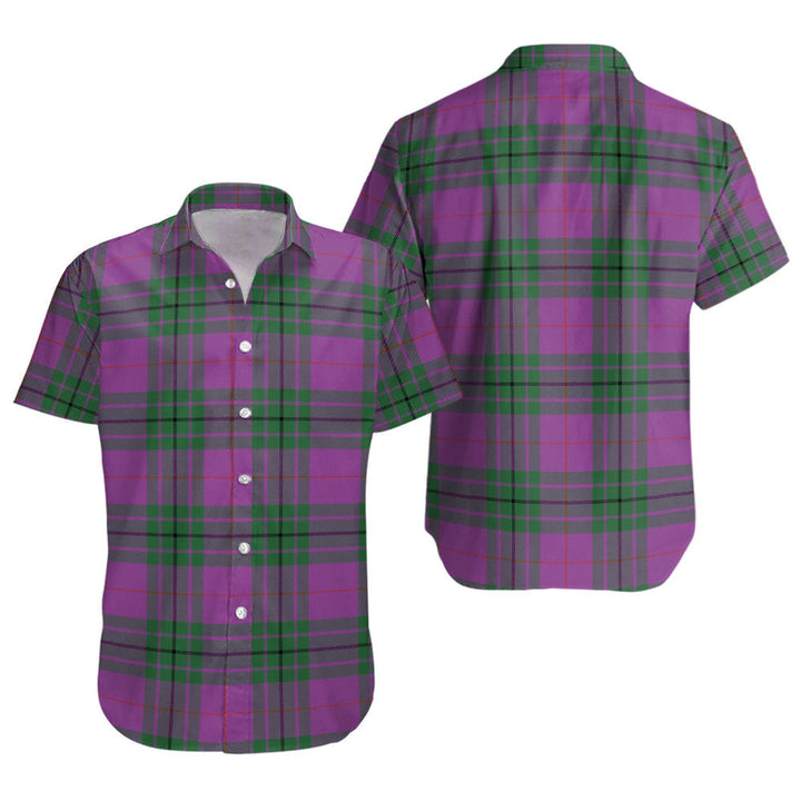 Hutton Ancient Clan Badge Tartan Short Sleeve Shirt