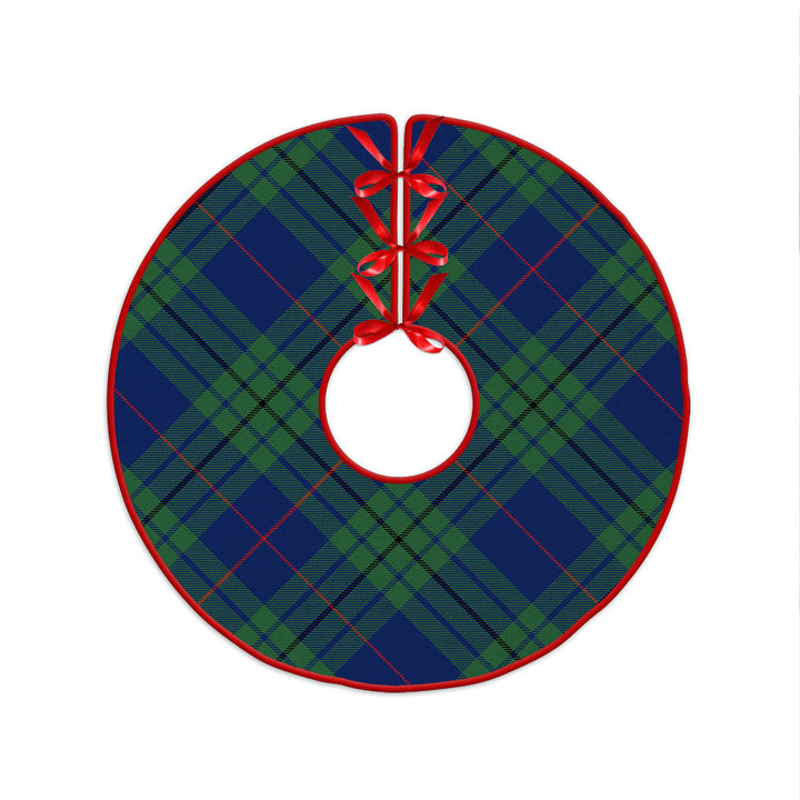 Hutton Modern Clan Badge Tartan Christmas Tree Skirt