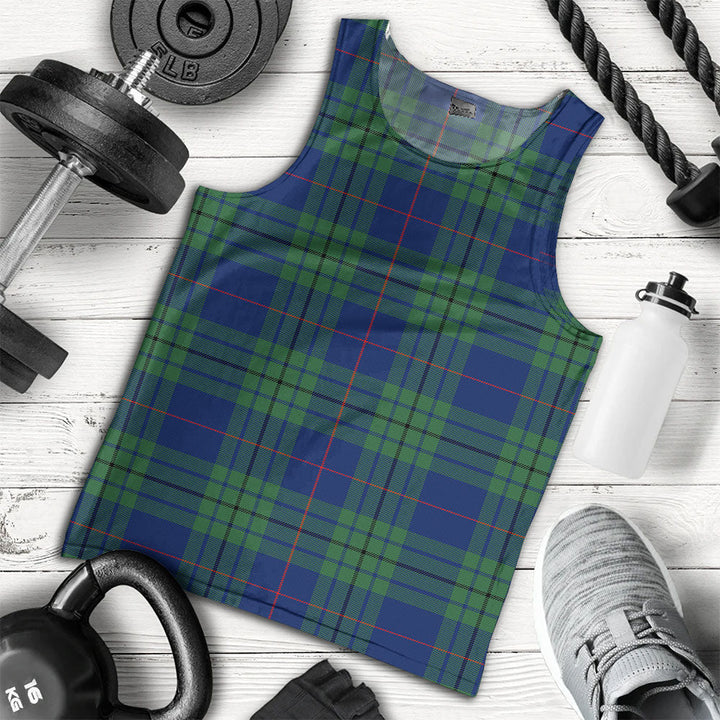 Hutton Modern Clan Badge Tartan Men Tank Top