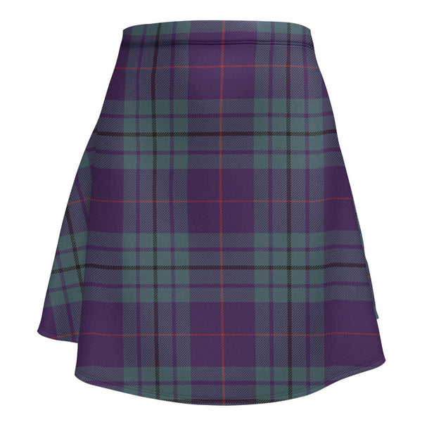 Hutton Weathered Clan Badge Tartan Flared Skirt