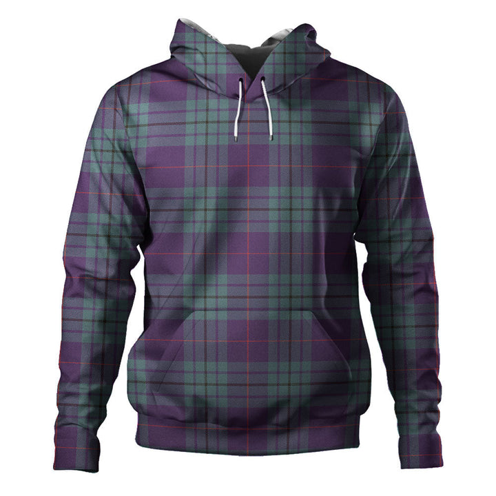 Hutton Weathered Clan Badge Tartan Hoodie