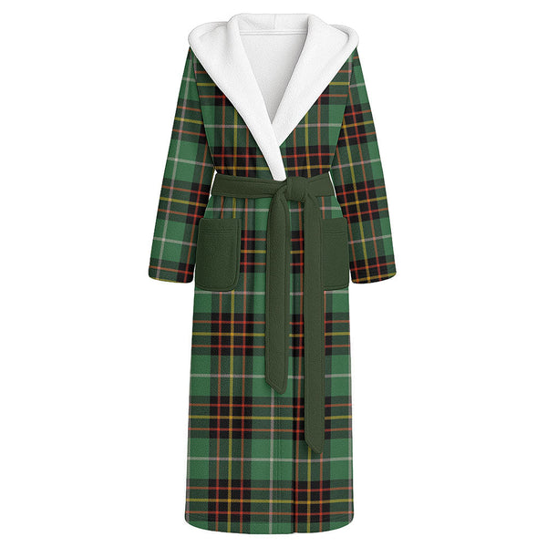 Inglis Ancient Clan Badge Tartan Flannel Hooded Bathrobe