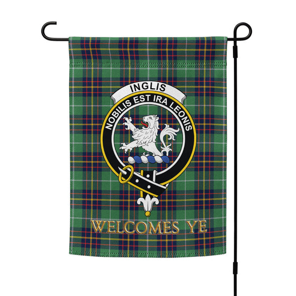 Inglis Modern Clan Badge Tartan Garden Flag