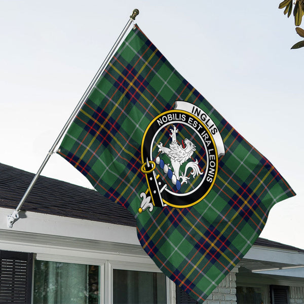 Inglis Modern Clan Badge Tartan House Flag