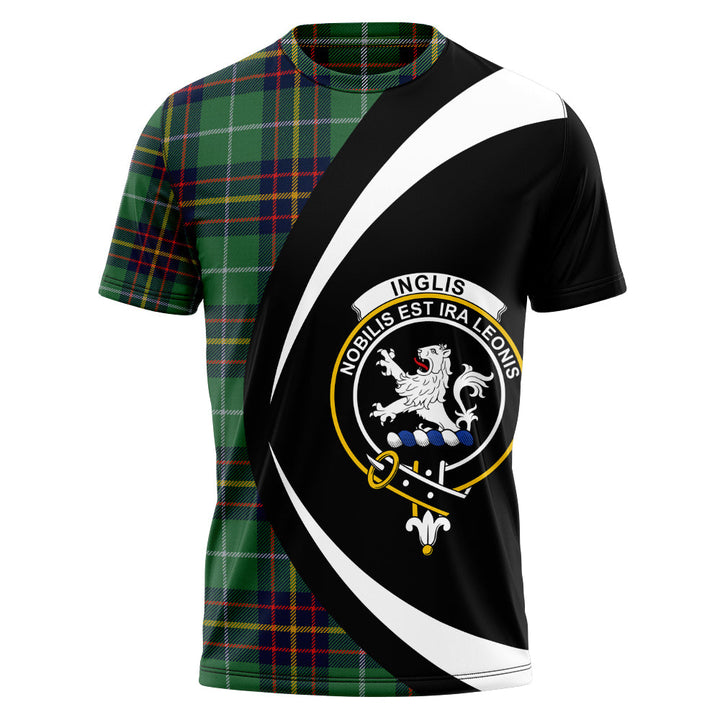 Inglis Modern Clan Badge Tartan T-Shirt Circle Style Personalized