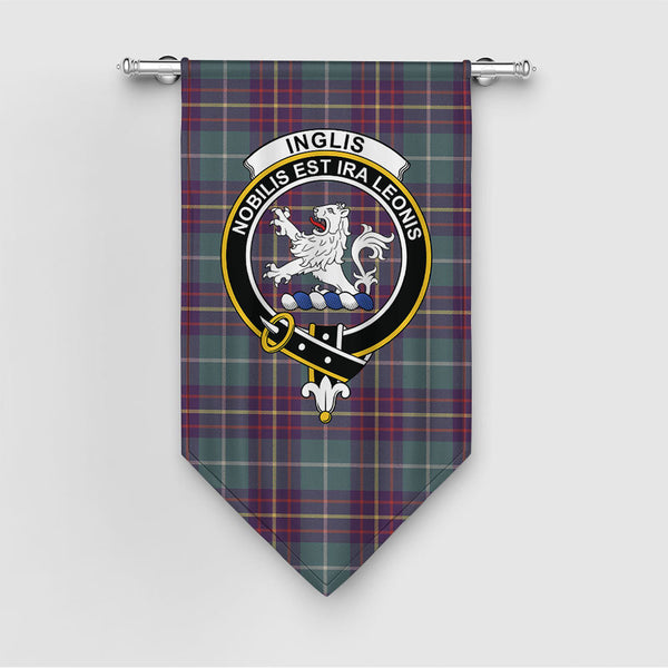 Inglis Weathered Clan Badge Tartan Gonfalon