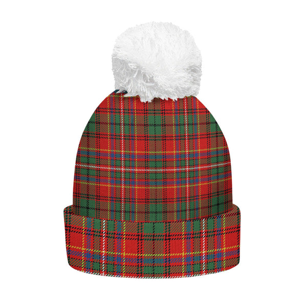 Innes Clan Badge Tartan Bobble Beanie Hat