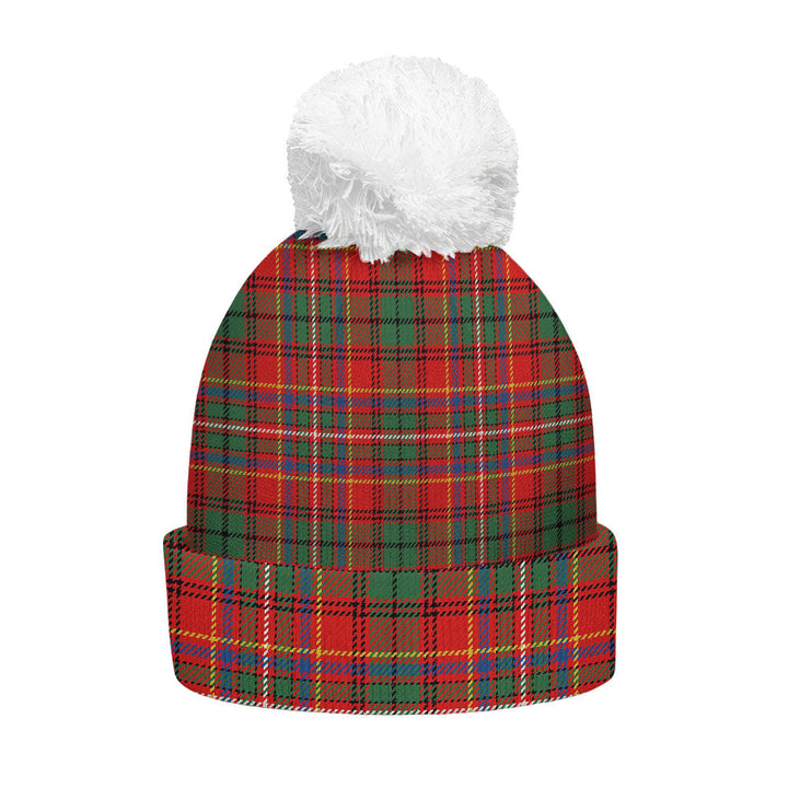 Innes Clan Badge Tartan Bobble Beanie Hat