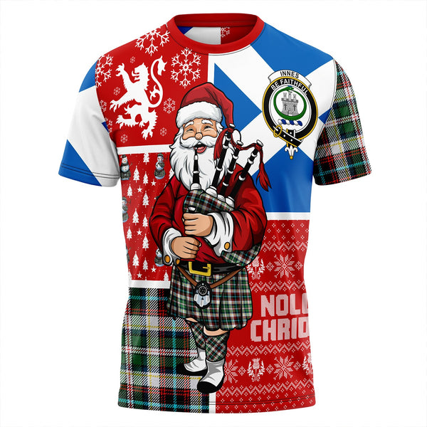 Innes Dress Dance Clan Badge Tartan T-Shirt Scotland Christmas Santa