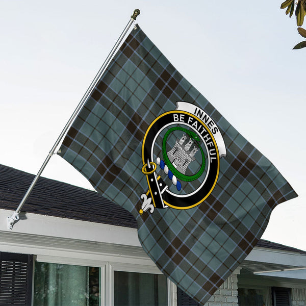 Innes (Georgina) Weathered Clan Badge Tartan House Flag