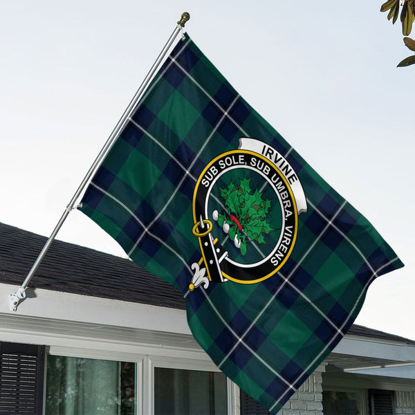 Irvine Modern Clan Badge Tartan House Flag