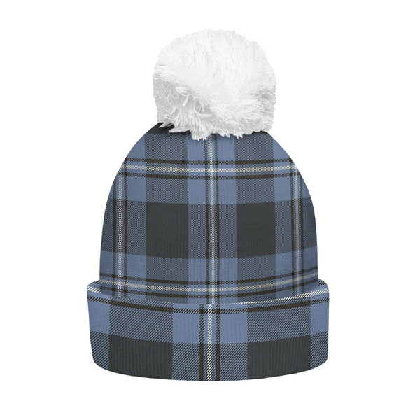 Irvine Weathered Clan Badge Tartan Bobble Beanie Hat
