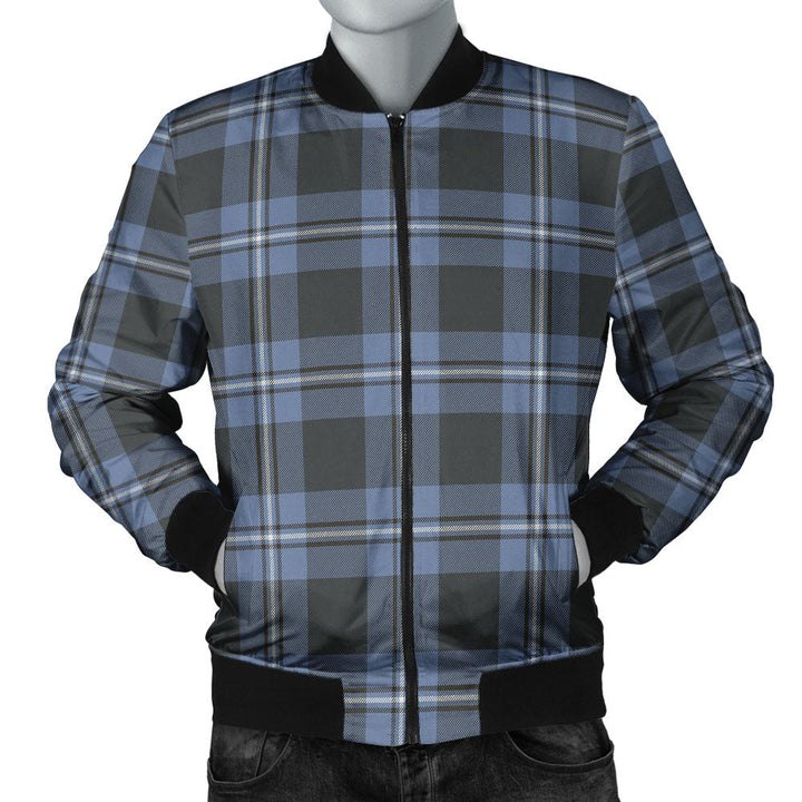 Irvine Weathered Clan Badge Tartan Bomber Jacket
