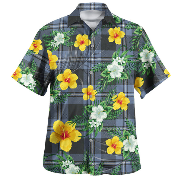 Irvine Weathered Clan Badge Tartan Hawaiian Shirt Summer Vibes Style