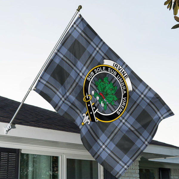 Irvine Weathered Clan Badge Tartan House Flag