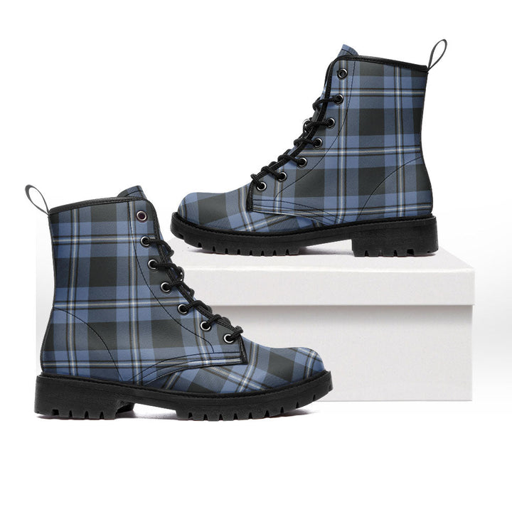 Irvine Weathered Clan Badge Tartan Leather Boots