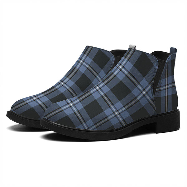 Irvine Weathered Tartan Flat Ankle Boots
