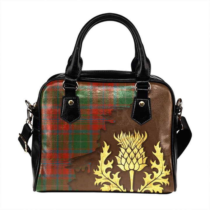 Isle of Man Manx Heritage Ancient Tartan Shoulder Handbag Thistle Oldest Style