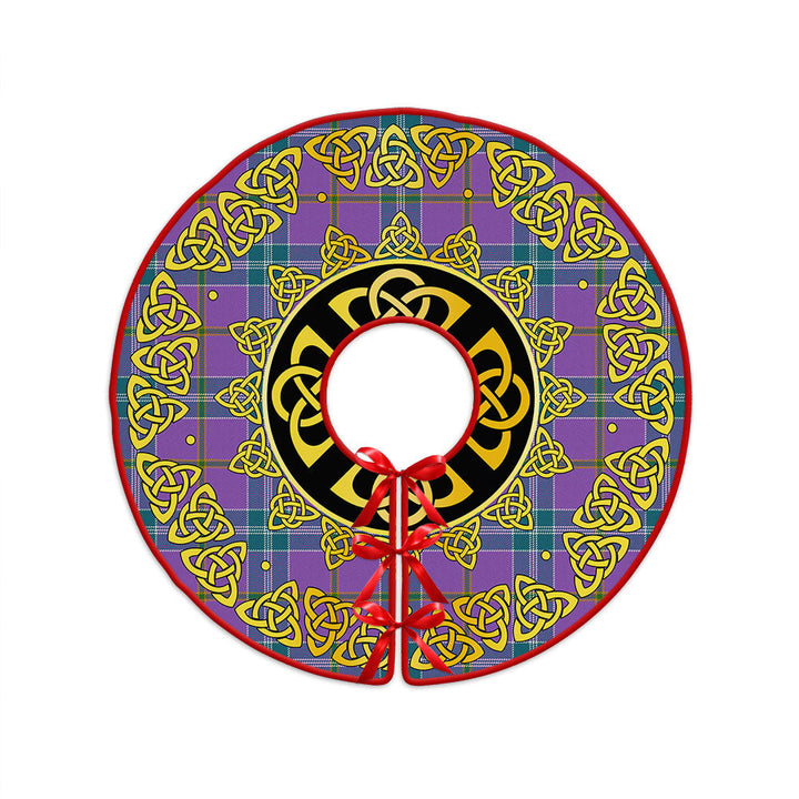 Jackson Ancient Clan Badge Tartan Christmas Tree Skirt Golden Celtic Heritage