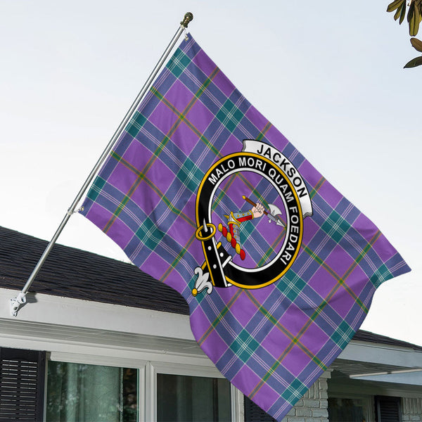 Jackson Ancient Clan Badge Tartan House Flag
