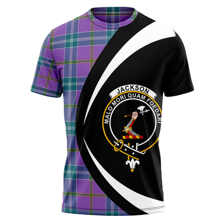 Jackson Ancient Clan Badge Tartan T-Shirt Circle Style Personalized