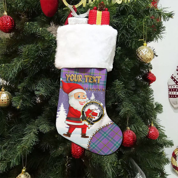 Jackson Ancient Clan Badge Tartan Christmas Stocking Holiday Blessings Merry Christmas Joy