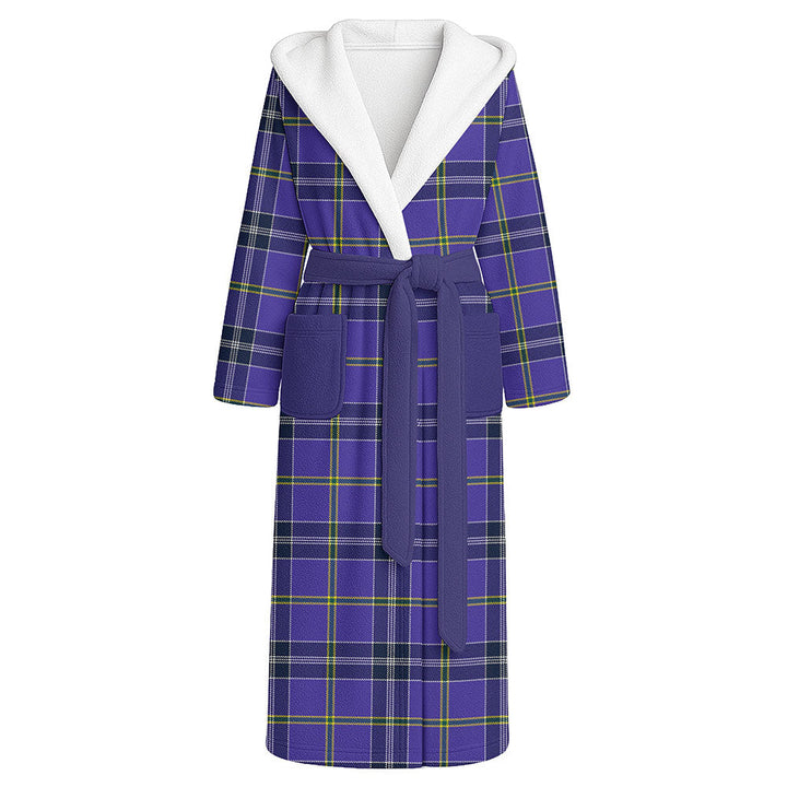 Jackson Modern Clan Badge Tartan Flannel Hooded Bathrobe