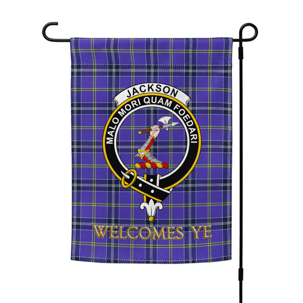Jackson Modern Clan Badge Tartan Garden Flag